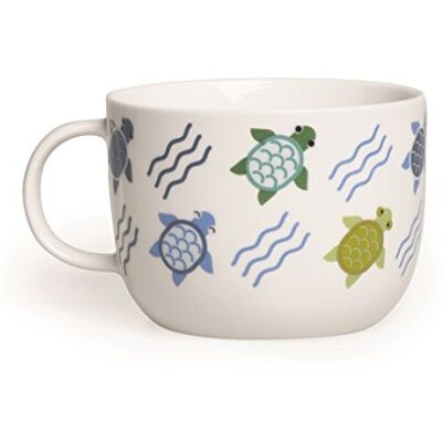 Excelsa Animals Jumbo porseleinen mok, schildpad, wit/meerkleurig, 450 ml, 11 x 11 x 8,1 cm Excelsa Animals Jumbo porseleinen mok, schildpad, wit/meerkleurig, 450 ml, 11 x 11 x 8,1 cm