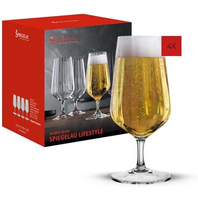 Spiegelau Lifestyle 4450174 Lot de 4 verres à bière en cristal Motif tulipes à bière 440 ml Spiegelau Lifestyle 4450174 Lot de 4 verres à bière en cristal Motif tulipes à bière 440 ml