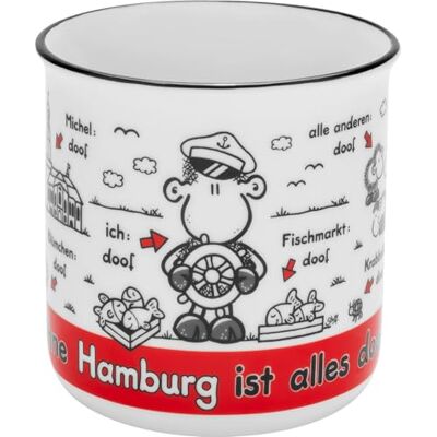 Sheepworld New Bone 61447 mok met spreuk "Ohne Hamburg ist alles doof" porselein 35 cl cadeau voor vrienden grappig cadeau Sheepworld New Bone 61447 mok met spreuk "Ohne Hamburg ist alles doof" porselein 35 cl cadeau voor vrienden grappig cadeau