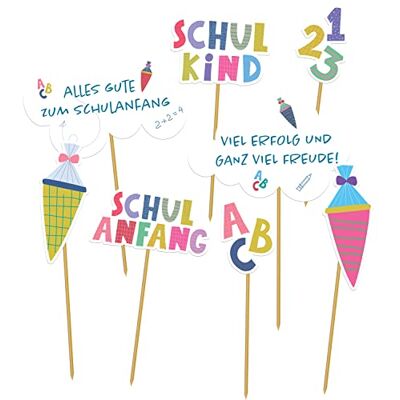Folat 8 stuks schoolbegin 11 cm kleurrijk 66083 Folat 8 stuks schoolbegin 11 cm kleurrijk 66083