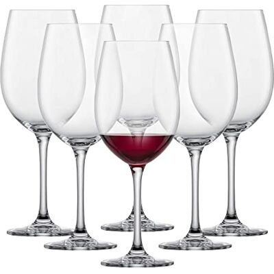 Schott Zwiesel Classico Set van 6 bordeauxrode wijnglazen, klassiek voor rode wijn, Tritan-kristalglazen, vaatwasmachinebestendig, gemaakt in Duitsland (artikelnummer 123653) Schott Zwiesel Classico Set van 6 bordeauxrode wijnglazen, klassiek voor rode wijn, Tritan-kristalglazen, vaatwasmachinebestendig, gemaakt in Duitsland (artikelnummer 123653)