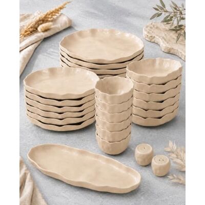 OZ HOME Bricard Tafelservies voor 6 personen, hoekig, 27-delig Servies en tafelkunst, serviesset, soepborden en platte borden, dessertborden, serviesset OZ HOME Bricard Tafelservies voor 6 personen, hoekig, 27-delig Servies en tafelkunst, serviesset, soepborden en platte borden, dessertborden, serviesset