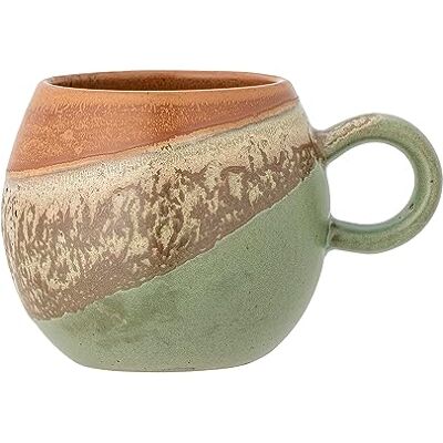 Bloomingville Bloomngville Paula 82058578 mok van aardewerk, 8 x 9 cm, 265 ml, groen Bloomingville Bloomngville Paula 82058578 mok van aardewerk, 8 x 9 cm, 265 ml, groen