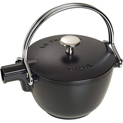 STAUB Theepot van gietijzer, Ø 21 cm, 1,15 l, mat zwart STAUB Theepot van gietijzer, Ø 21 cm, 1,15 l, mat zwart