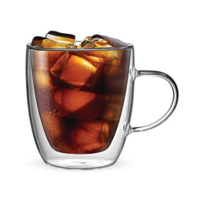 Bialetti Set van 2 Double Wall Capriglas, 350 ml, thermische isolatie, borosilicaatglas Bialetti Set van 2 Double Wall Capriglas, 350 ml, thermische isolatie, borosilicaatglas