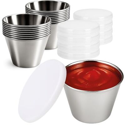 com-four ® 16 x sauskommen met deksel, kleine kommen Ø 6 cm com-four ® 16 x sauskommen met deksel, kleine kommen Ø 6 cm