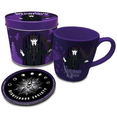 Pyramid – Set keramische mok – metalen doos en onderzetter inbegrepen – woensdag – 330 ml – officiële licentie Pyramid – Set keramische mok – metalen doos en onderzetter inbegrepen – woensdag – 330 ml – officiële licentie