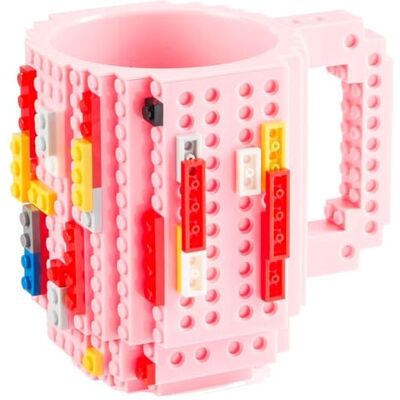 GOODS+GADGETS Build on Brick koffiemok, bouwstenen, 350 ml, roze GOODS+GADGETS Build on Brick koffiemok, bouwstenen, 350 ml, roze