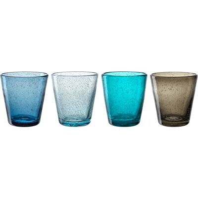LEONARDO HOME Burano 055288 Set van 4 gekleurde glazen met belleninsluitsels, 4 kleuren, vaatwasmachinebestendig, handgemaakt, 330 ml LEONARDO HOME Burano 055288 Set van 4 gekleurde glazen met belleninsluitsels, 4 kleuren, vaatwasmachinebestendig, handgemaakt, 330 ml
