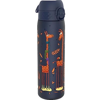 Ion8 Drinkfles, 500 ml, lekvrij, gemakkelijk te openen, veilige vergrendeling, vaatwasmachinebestendig, draaggreep, past in bekerhouders, gemakkelijk te reinigen, giraffe motief Ion8 Drinkfles, 500 ml, lekvrij, gemakkelijk te openen, veilige vergrendeling, vaatwasmachinebestendig, draaggreep, past in bekerhouders, gemakkelijk te reinigen, giraffe motief