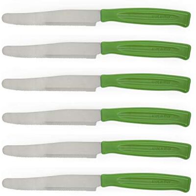 Excelsa Rainbow Set van 6 tafelmessen van roestvrij staal, groen Excelsa Rainbow Set van 6 tafelmessen van roestvrij staal, groen