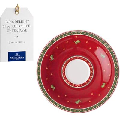 Villeroy & Boch – Toy's Delight Specials koffieschotel, onderzetter, klein porseleinen bord, kerstservies, 16,7 cm Ø, vaatwasser- en magnetronbestendig Villeroy & Boch – Toy's Delight Specials koffieschotel, onderzetter, klein porseleinen bord, kerstservies, 16,7 cm Ø, vaatwasser- en magnetronbestendig