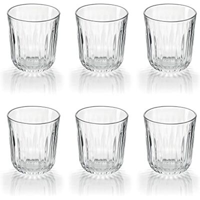 Guzzini Gocce, set van 6 glazen bekers Everyday transparant, Ø 8,5 x h9 cm 08150000 Guzzini Gocce, set van 6 glazen bekers Everyday transparant, Ø 8,5 x h9 cm 08150000