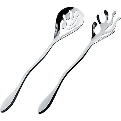 Alessi ESI16SET Mediterraneo saladebestek 18/10 roestvrij staal glanzend gepolijst Alessi ESI16SET Mediterraneo saladebestek 18/10 roestvrij staal glanzend gepolijst
