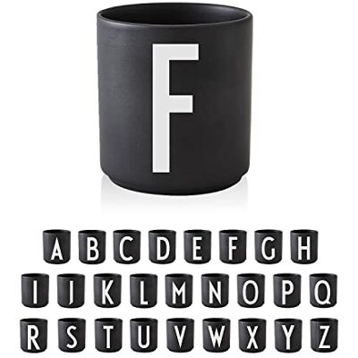 Design Letters Zwarte koffiemok (A-Z) Stijlvolle premium porseleinen koffiecups Gebruik de koffiemok als cappuccinokop Perfect cadeau voor dames, heren Verjaardagscadeau 250 ml Design Letters Zwarte koffiemok (A-Z) Stijlvolle premium porseleinen koffiecups Gebruik de koffiemok als cappuccinokop Perfect cadeau voor dames, heren Verjaardagscadeau 250 ml
