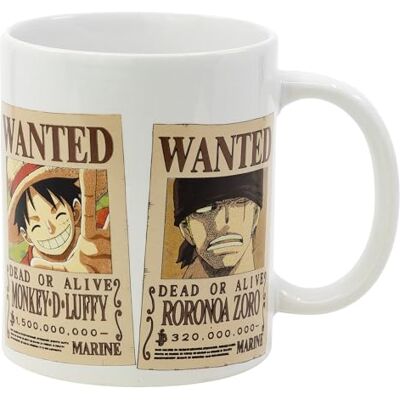 Stor One Piece keramische mok, 325 ml, officieel gelicentieerd design, ideaal voor koffie, thee en warme dranken, voor fans Stor One Piece keramische mok, 325 ml, officieel gelicentieerd design, ideaal voor koffie, thee en warme dranken, voor fans