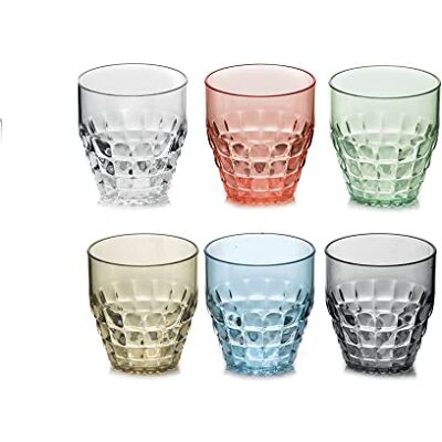 Guzzini Set van 6 lage glazen Tiffany Assorted 562527 Guzzini Set van 6 lage glazen Tiffany Assorted 562527