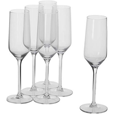 alpina 6 champagneglazen, 220 ml, transparant alpina 6 champagneglazen, 220 ml, transparant