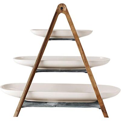 Villeroy & Boch Artesano Collection Etagère met Schalen, Keramiek, 4-Delig, Wit Villeroy & Boch Artesano Collection Etagère met Schalen, Keramiek, 4-Delig, Wit