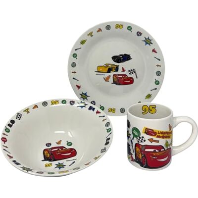 CARTOON 3-delige keramische Cars Disney mok schaal schaal servies kinderen servies servies set in verpakking CARTOON 3-delige keramische Cars Disney mok schaal schaal servies kinderen servies servies set in verpakking
