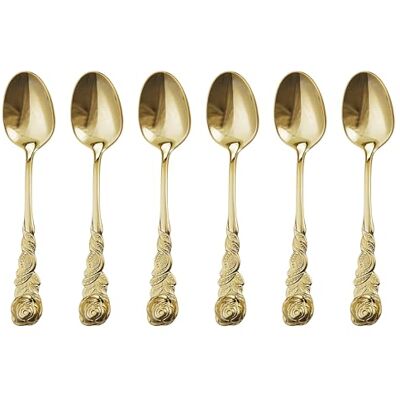 GRÄWE Set van 6 espressolepels, kleur goud GRÄWE Set van 6 espressolepels, kleur goud