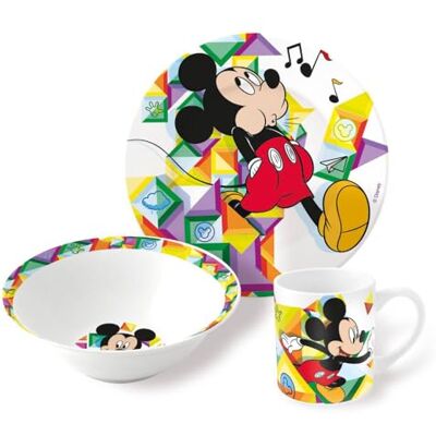 CARTOON 3-delige keramische Mickey Mouse Disney mok platte schaal kinderservies in verpakking CARTOON 3-delige keramische Mickey Mouse Disney mok platte schaal kinderservies in verpakking