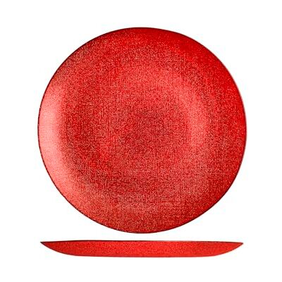 H&H Set van 6 platte borden regent rood glitter 28 cm H&H Set van 6 platte borden regent rood glitter 28 cm