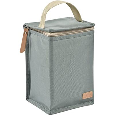 Béaba Geïsoleerde baby lunchtas, grote capaciteit, voor maaltijden, zacht materiaal, opvouwbaar, waterbestendige stof, saliegroen Béaba Geïsoleerde baby lunchtas, grote capaciteit, voor maaltijden, zacht materiaal, opvouwbaar, waterbestendige stof, saliegroen