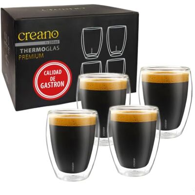 Creano Premium Dubbelwandige Glazen 250 ml Set van 4 Wereldwijd NIEUW Creano Premium Dubbelwandige Glazen 250 ml Set van 4 Wereldwijd NIEUW