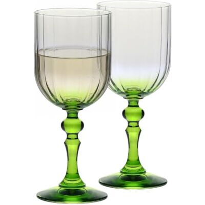 Krosno 300 ml wijnglazen met lichtgroene voet, set van 2 voor rode en witte wijn, mocktails en water loodvrij kristal vaatwasmachinebestendig Bubble Celebration Moments Pour vin rouge blanc Prosecco et cocktails, Pied coloré, Cristal sans plomb, Compati Krosno 300 ml wijnglazen met lichtgroene voet, set van 2 voor rode en witte wijn, mocktails en water loodvrij kristal vaatwasmachinebestendig Bubble Celebration Moments Pour vin rouge blanc Prosecco et cocktails, Pied coloré, Cristal sans plomb, Compati