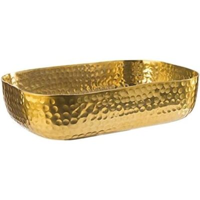 APS 40693 Kom 23 x 15,5 cm H 6 cm Aluminium Goud Gehamerd Afwerking APS 40693 Kom 23 x 15,5 cm H 6 cm Aluminium Goud Gehamerd Afwerking