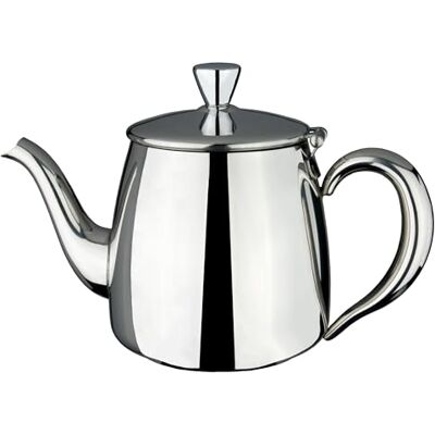 Café Olé PT-018 Hoogwaardige theepot van 18/10 roestvrij staal, hoogglans gepolijst met holle handgrepen om de kou vast te houden en perfecte schenktuit, zilver, 45 g Café Olé PT-018 Hoogwaardige theepot van 18/10 roestvrij staal, hoogglans gepolijst met holle handgrepen om de kou vast te houden en perfecte schenktuit, zilver, 45 g