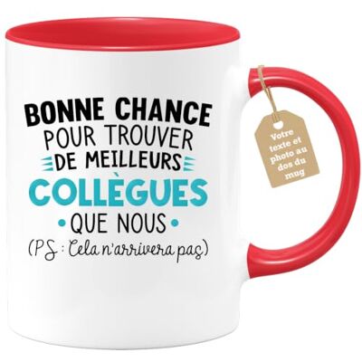 quotedazur Café-Croissant Mok, personaliseerbaar, tekst, foto, humor, depart, collega Bonne Chance Pour Trouver Des Meilleurs Collègues Que Nous Cadeau Kerst Origineel Grappige Begin Pot Rood / Keramisch quotedazur Café-Croissant Mok, personaliseerbaar, tekst, foto, humor, depart, collega Bonne Chance Pour Trouver Des Meilleurs Collègues Que Nous Cadeau Kerst Origineel Grappige Begin Pot Rood / Keramisch