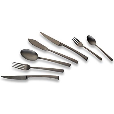 ECHTWERK EW-BS-0842S Avelino bestek, zwart, voor maximaal 6 personen, 42 stuks, roestvrij staal, 24,5 x 34,5 x 6,5 cm ECHTWERK EW-BS-0842S Avelino bestek, zwart, voor maximaal 6 personen, 42 stuks, roestvrij staal, 24,5 x 34,5 x 6,5 cm