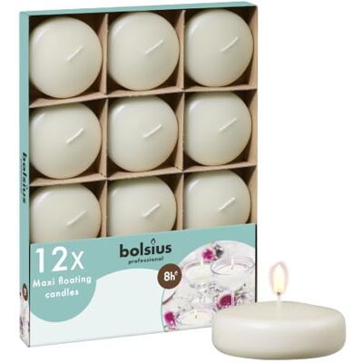 BOLSIUS Maxi drijvende kaarsen, ivoor BOLSIUS Maxi drijvende kaarsen, ivoor
