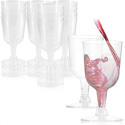 com-four ® 16x herbruikbare wijnbekers transparante, stapelbare plastic wijnglazen voor feesten, kamperen en onderweg herbruikbaar en vaatwasmachinebestendig com-four ® 16x herbruikbare wijnbekers transparante, stapelbare plastic wijnglazen voor feesten, kamperen en onderweg herbruikbaar en vaatwasmachinebestendig