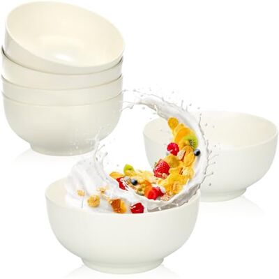 com-four ® 6 x mueslikommen porselein 600 ml dessertschaal wit com-four ® 6 x mueslikommen porselein 600 ml dessertschaal wit