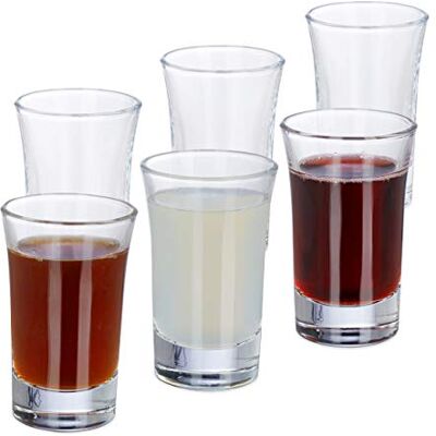 Relaxdays 10023422 likeuren, 6 stuks, 4 cl, digestieglazen, espresso, schnaps, shooters, transparant Relaxdays 10023422 likeuren, 6 stuks, 4 cl, digestieglazen, espresso, schnaps, shooters, transparant