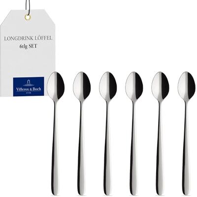 Villeroy & Boch Bestek 1264039611 Daily Line Longdrink Lepel, Set Van 6, Roestvrij staal, 200 mm Villeroy & Boch Bestek 1264039611 Daily Line Longdrink Lepel, Set Van 6, Roestvrij staal, 200 mm