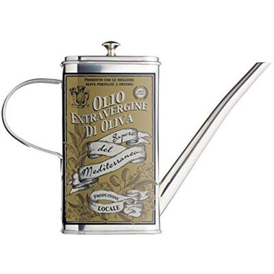 KitchenCraft Kitchen Craft World of Flavours Vintage gietfles voor olijfolie, roestvrij staal, 500 ml KitchenCraft Kitchen Craft World of Flavours Vintage gietfles voor olijfolie, roestvrij staal, 500 ml