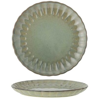 Bloomingville Latina bord, groen, aardewerk, diameter 20 x hoogte 2 cm Bloomingville Latina bord, groen, aardewerk, diameter 20 x hoogte 2 cm