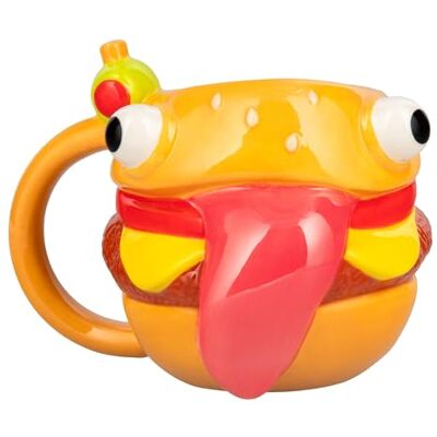Paladone Fortnite Durrr Hamburgermok 450 ml, officieel gelicentieerd, nieuwigheid keramische koffiemok voor thee, warme chocolademelk en meer, cadeau voor jongens Paladone Fortnite Durrr Hamburgermok 450 ml, officieel gelicentieerd, nieuwigheid keramische koffiemok voor thee, warme chocolademelk en meer, cadeau voor jongens