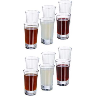 Relaxdays 10023423 Likeur, 12 stuks, 2 cl, digestieglazen, espresso, schnaps, shooters, transparant Relaxdays 10023423 Likeur, 12 stuks, 2 cl, digestieglazen, espresso, schnaps, shooters, transparant