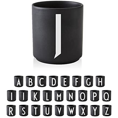 Design Letters Zwarte koffiemok (A-Z) Stijlvolle premium porseleinen koffiecups Gebruik de koffiemok als cappuccinokop Perfect cadeau voor dames, heren Verjaardagscadeau 250 ml Design Letters Zwarte koffiemok (A-Z) Stijlvolle premium porseleinen koffiecups Gebruik de koffiemok als cappuccinokop Perfect cadeau voor dames, heren Verjaardagscadeau 250 ml
