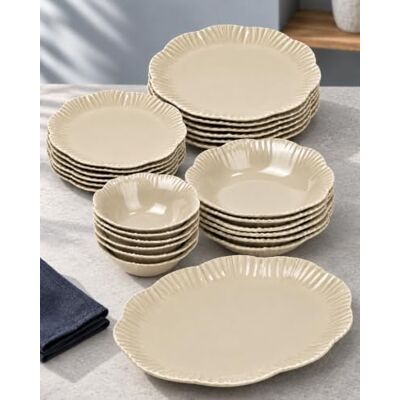 OZ HOME BRICARD Tafelservies voor 6 personen, Bernis, 25-delig Servies en tafelkunst, serviesset, soepborden en platte borden, dessertborden, serviesset OZ HOME BRICARD Tafelservies voor 6 personen, Bernis, 25-delig Servies en tafelkunst, serviesset, soepborden en platte borden, dessertborden, serviesset