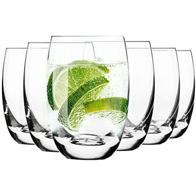 Krosno Waterglazen, 6 stuks, 440 ml, Elite Collection Grote cocktailglazen, sap, smoothie, milkshake, tuimelaar, elegant glaswerk, loodvrij kristal, vaatwasmachinebestendig Krosno Waterglazen, 6 stuks, 440 ml, Elite Collection Grote cocktailglazen, sap, smoothie, milkshake, tuimelaar, elegant glaswerk, loodvrij kristal, vaatwasmachinebestendig