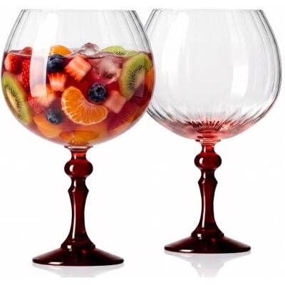 Krosno Bubble Celebration Moments Gin Glazen 660 ml met rode voet, set van 2 voor Gin Tonic, Aperol Spritz en Cocktails Loodvrij Vaatwasmachinebestendig Bubble Celebration Moments Krosno Bubble Celebration Moments Gin Glazen 660 ml met rode voet, set van 2 voor Gin Tonic, Aperol Spritz en Cocktails Loodvrij Vaatwasmachinebestendig Bubble Celebration Moments