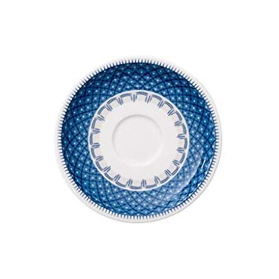 Villeroy & Boch Casale Blu onderzetter voor mokka/espresso, 12 cm, porselein, wit/blauw Villeroy & Boch Casale Blu onderzetter voor mokka/espresso, 12 cm, porselein, wit/blauw