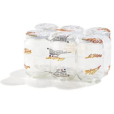Le Parfait 4035 T.O. Honingpot met deksel, glas, transparant/goud, 385 ml, 63 mm, 6 stuks Le Parfait 4035 T.O. Honingpot met deksel, glas, transparant/goud, 385 ml, 63 mm, 6 stuks