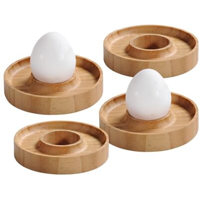 Kesper Set van 4 eierdopjes, materiaal: bamboe, afmetingen: Ø 10 cm, hoogte: 2 cm, kleur: bruin 58165 Kesper Set van 4 eierdopjes, materiaal: bamboe, afmetingen: Ø 10 cm, hoogte: 2 cm, kleur: bruin 58165